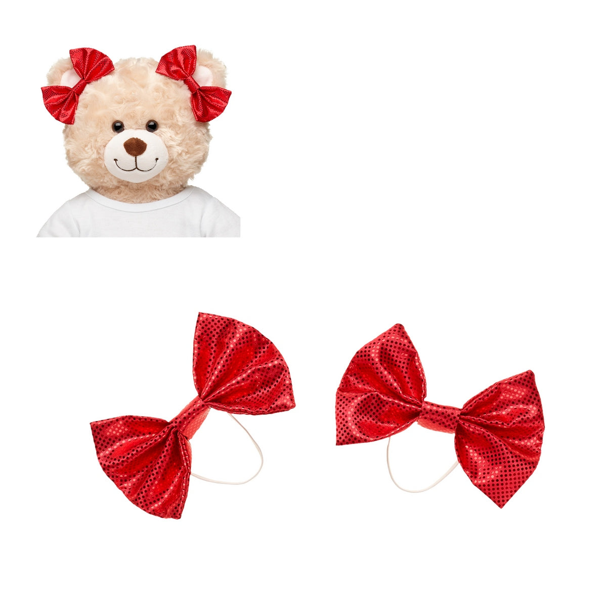 Set 2 Moños Rojos Build-A-Bear